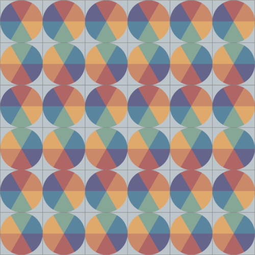 One of many pattern repeats that can be made with this tile.